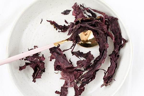 Getrocknete Dulse Blätter