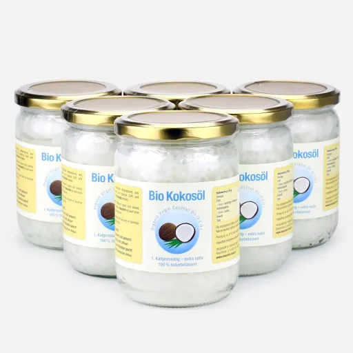 6 x 500 ml Bio Kokosöl (V.C.O.) 6 x 500 ml Bio Kokosöl (V.C.O.)