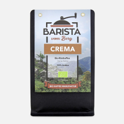 500 g Barista vom Berg Bio Kaffee Crema ganze Bohne